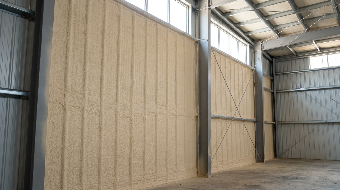 Before and after closed cell spray foam insulation near Spring Hill, Tennessee