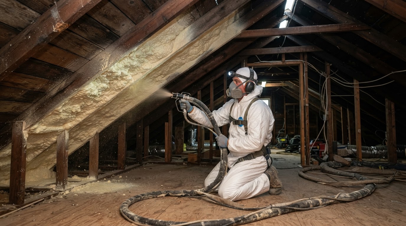Existing home spray foam insulation near Murfreesboro