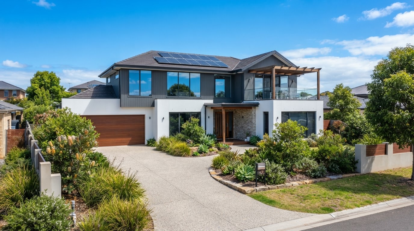 Complete exterior cleaning on Australian home in Geelong