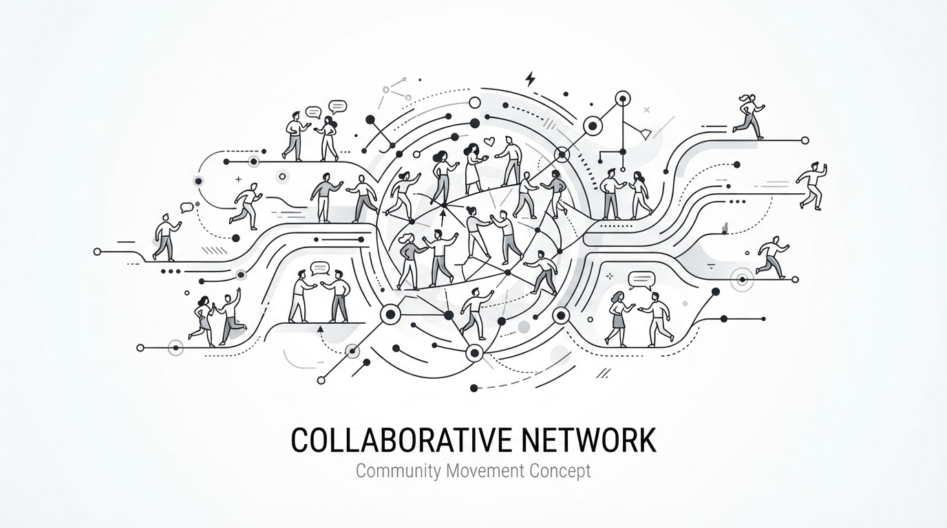 Network of collaborators building together