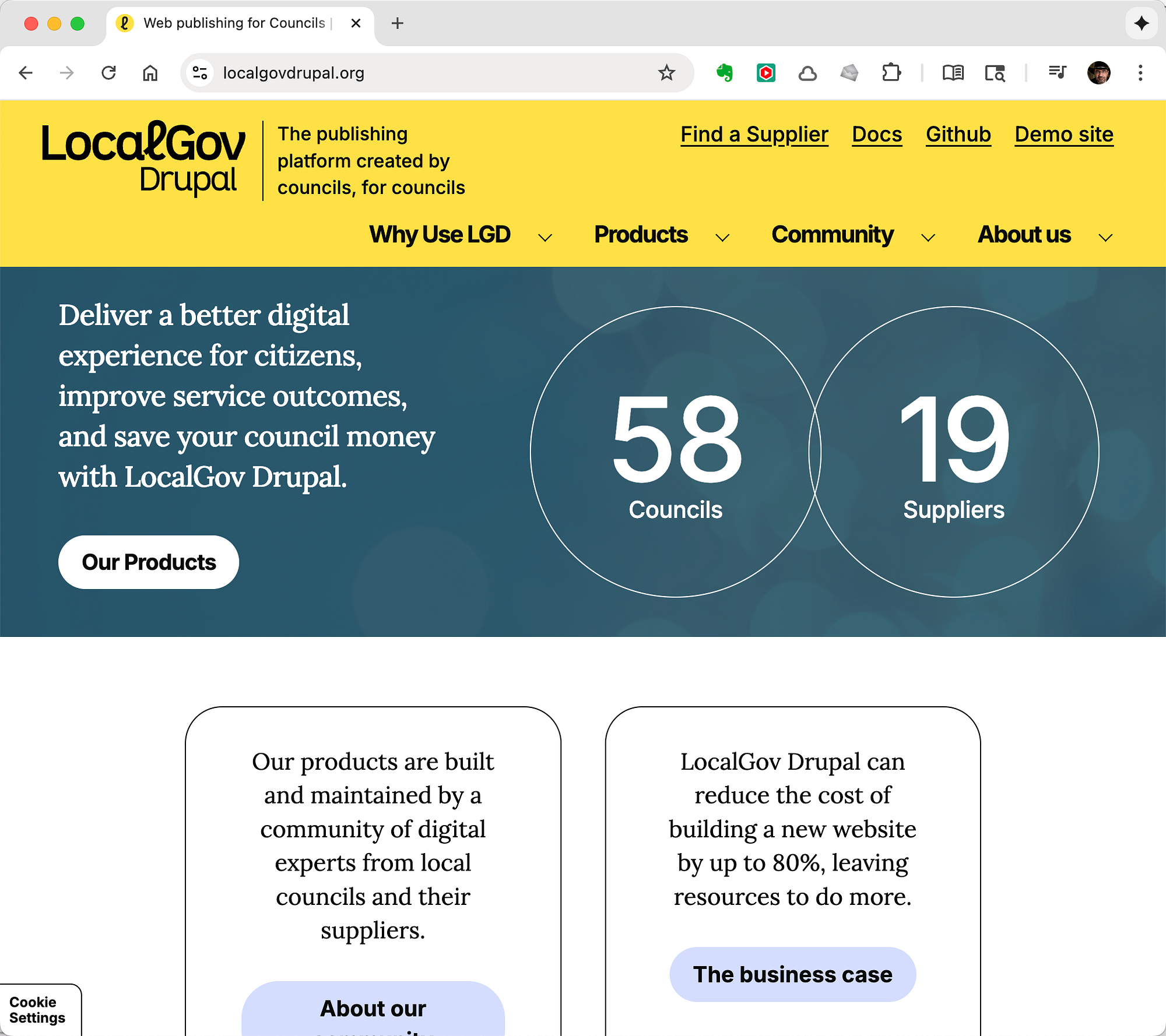 UK's LocalGov Drupal Project Screenshot