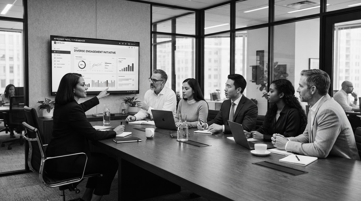 Developers collaborating on a government website project