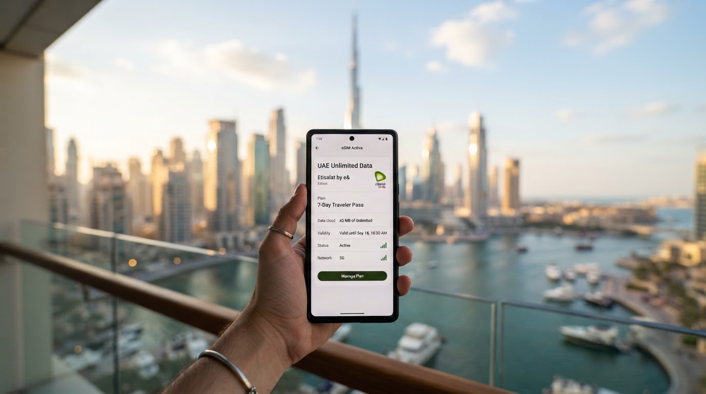 UAE 4G/5G eSIM (du / etisalat networks) — Dubai, UAE