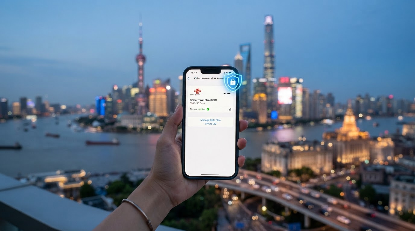 China eSIM with Built-in VPN / Unblocked Data — China