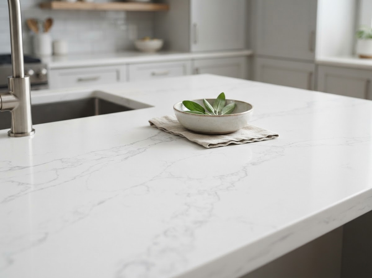 Quartz countertop slab