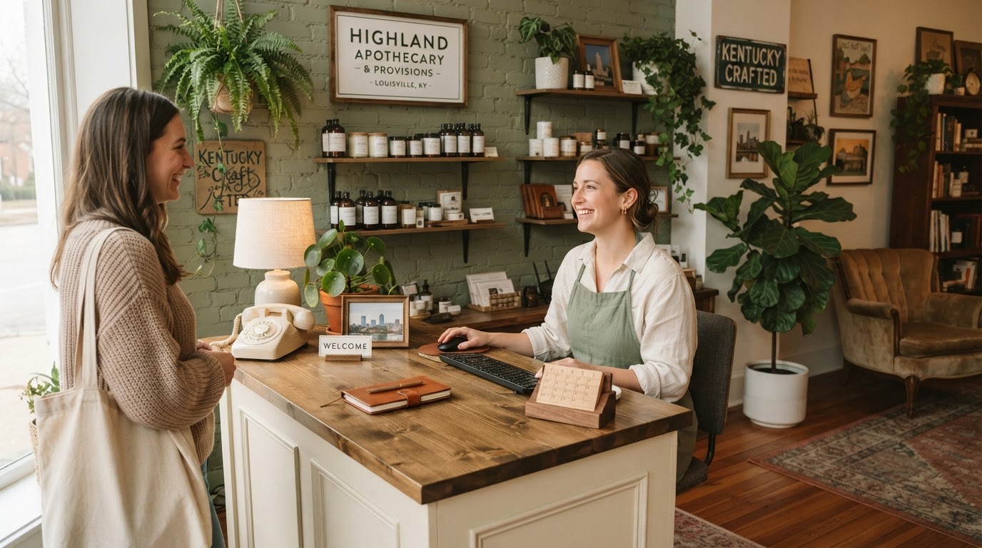 A friendly local business reception in Louisville