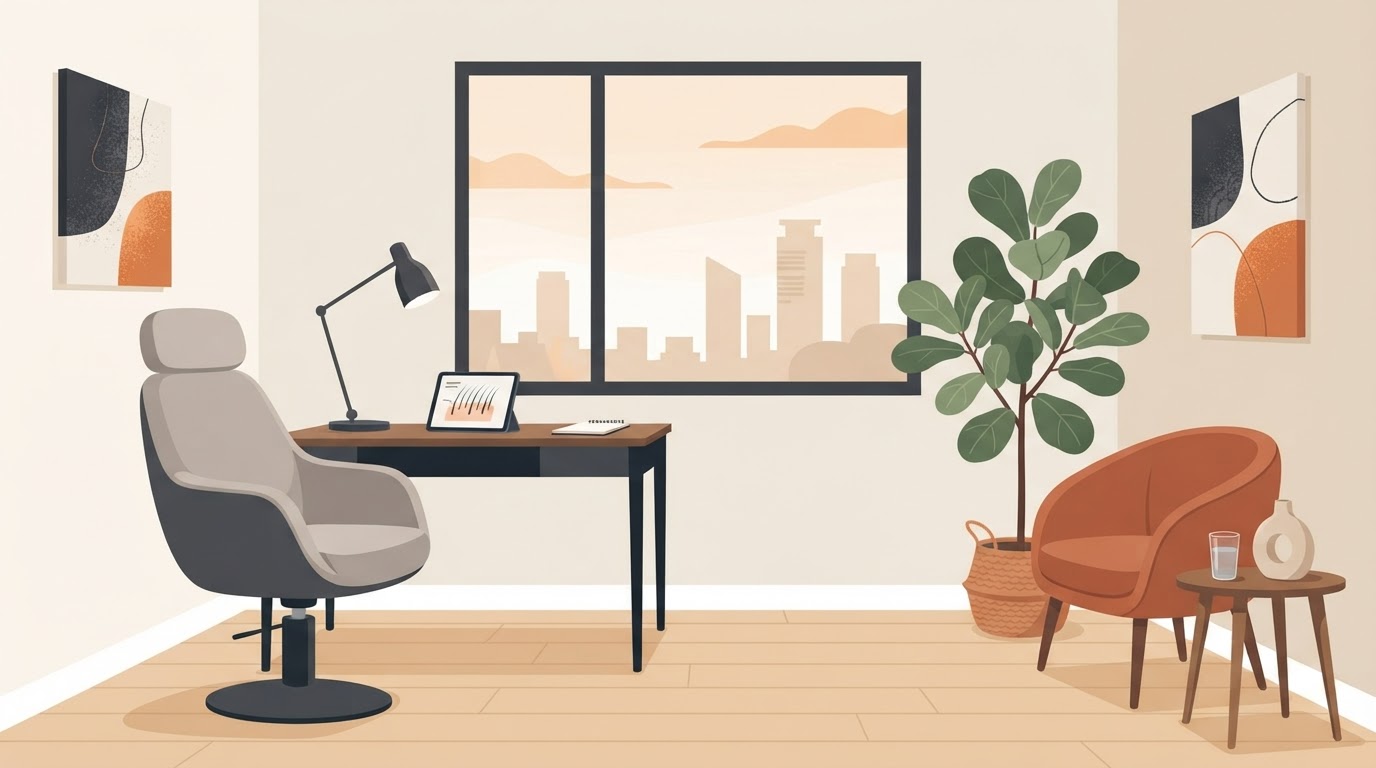 Illustration of a welcoming consultation room.