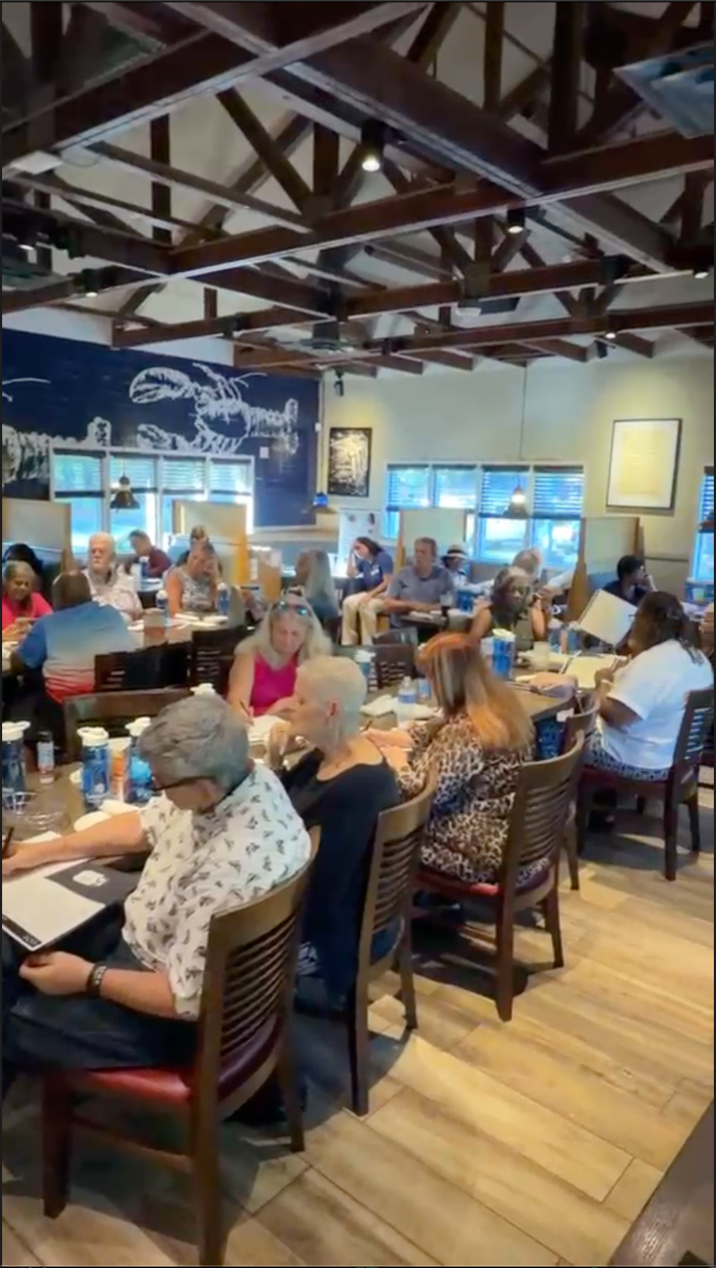 Packed Red Lobster Medicare Seminar Room