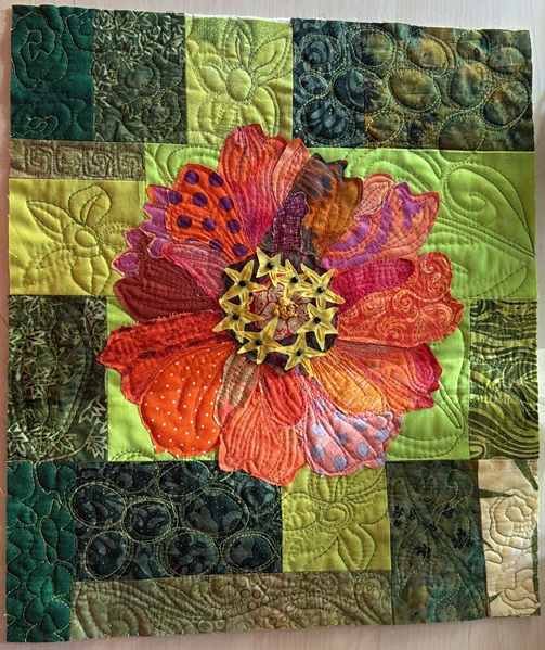 Fabric Collage Flower