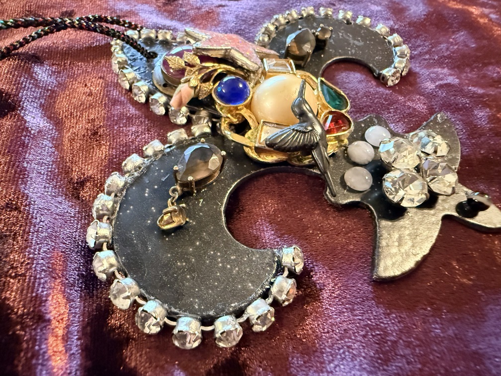 Embellished Fleur de Lis Metal Ornaments