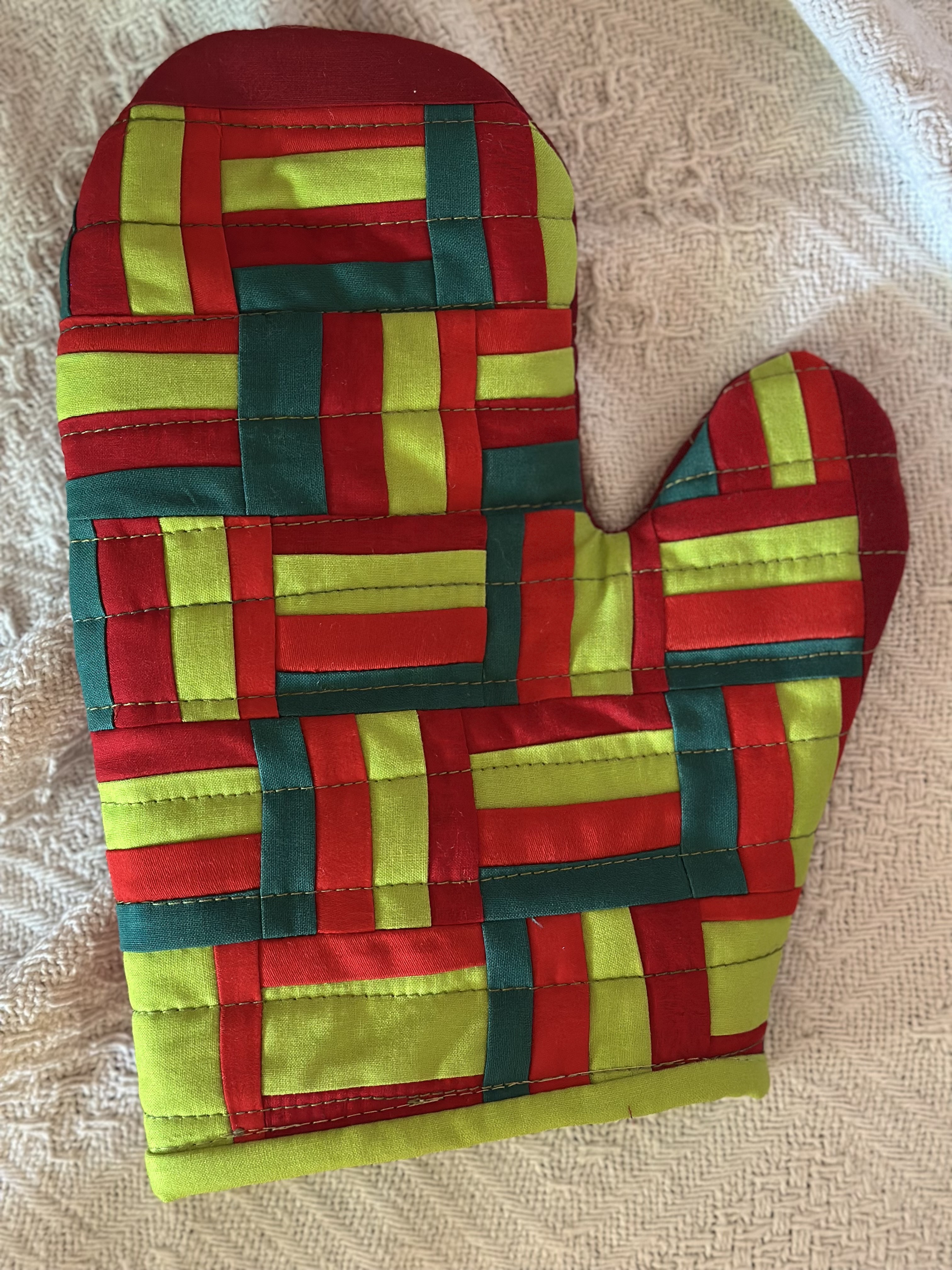 Woven Ribbon Improv Oven Mitt