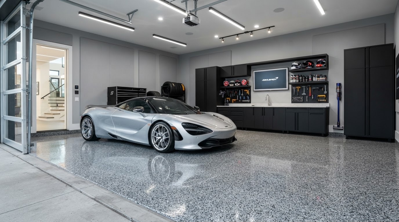 Professionally Coated Michigan Garage Floor by Primal Coatings