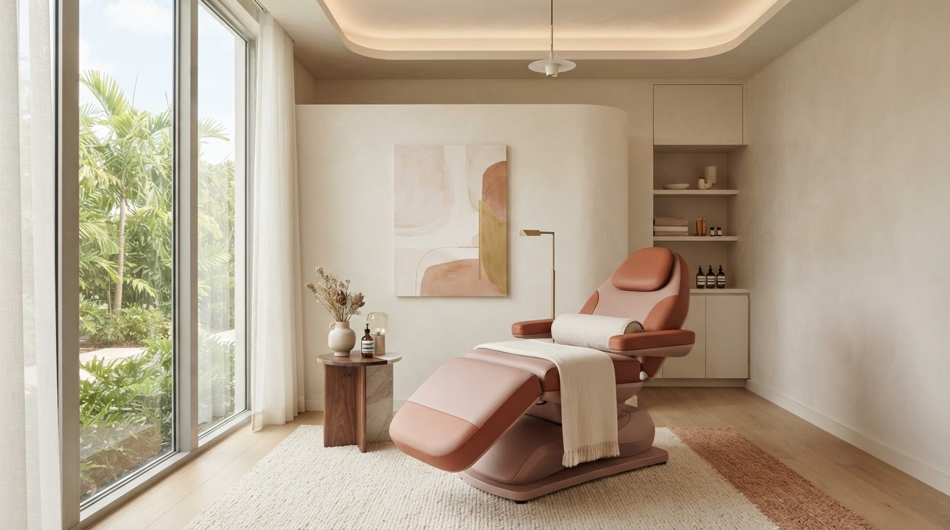 Interior of the Vizage aesthetic center in Doral