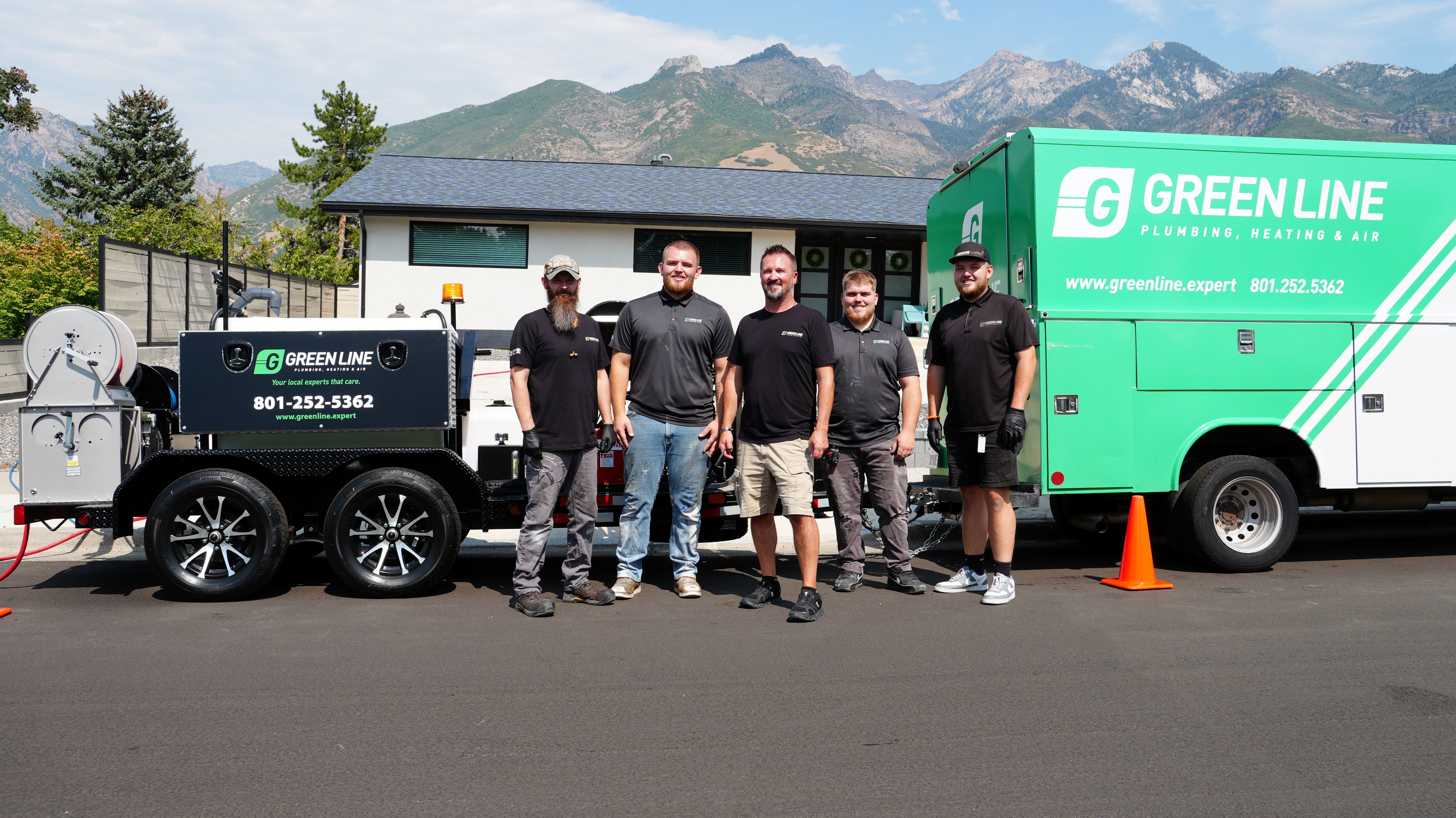 Green Line Plumbing, Heating & Air team and service equipment in Utah
