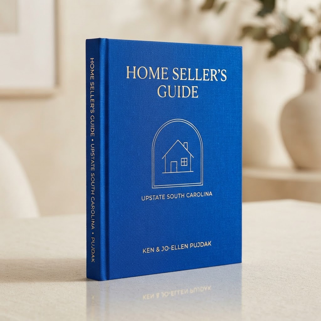 3D Mockup of The Upstate SC Home Seller's Guide by Ken and Jo-Ellen Pujdak