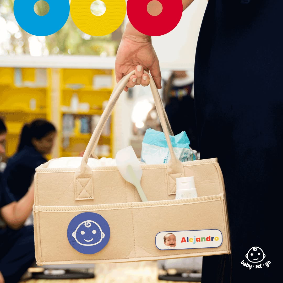 Set de higiene con stickers personalizados y organizador exclusivo
