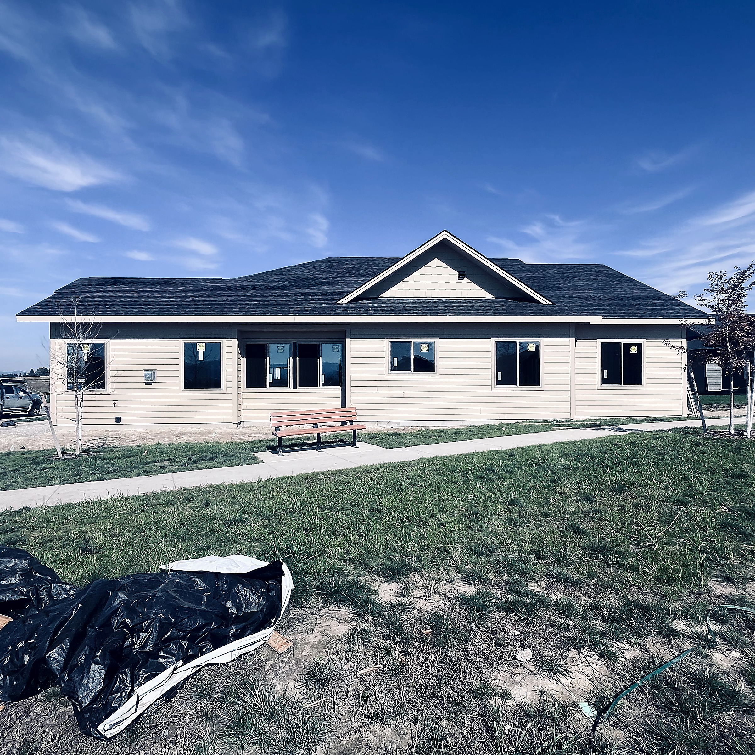 Asphalt shingle roof on a home in the Flathead Valley, Montana