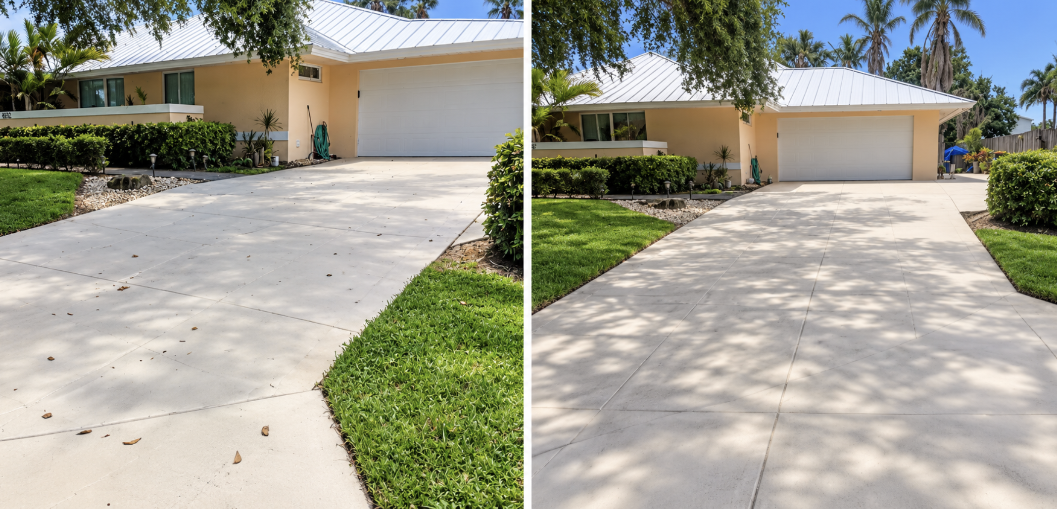 After: Clean, lasting driveway paint finish