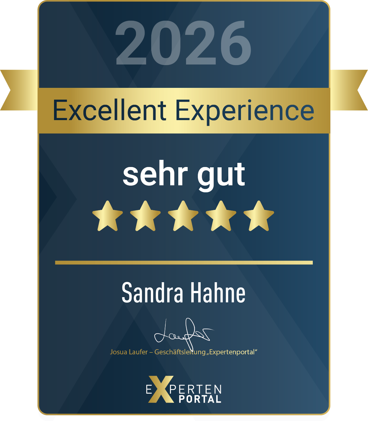 Expertenportal Auszeichnung 2026 — Excellent Experience