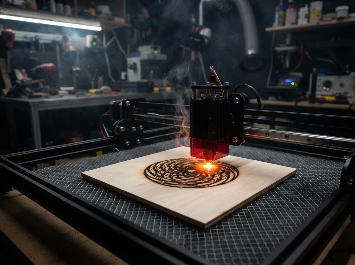 Laser Engraving & Cutting equipment in a workshop