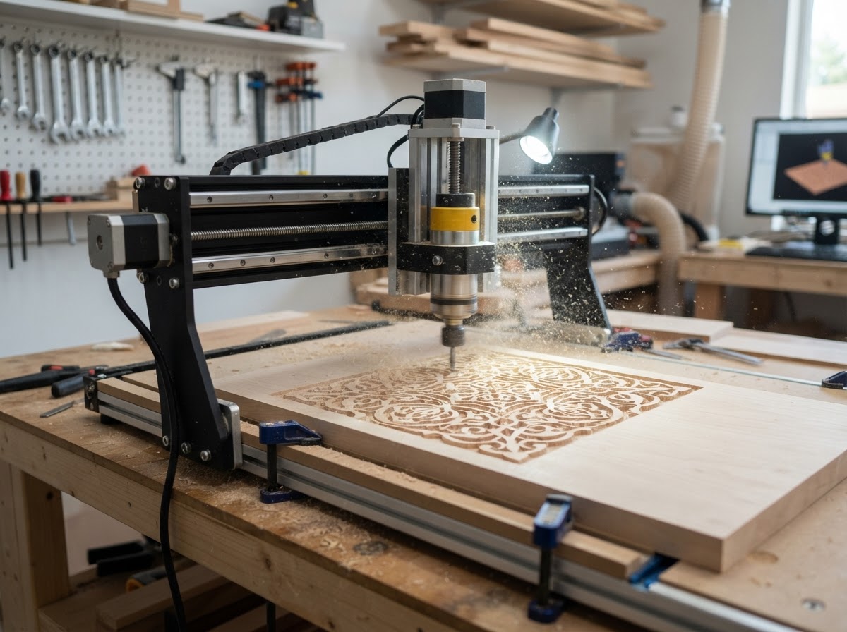 CNC Routers equipment in a workshop