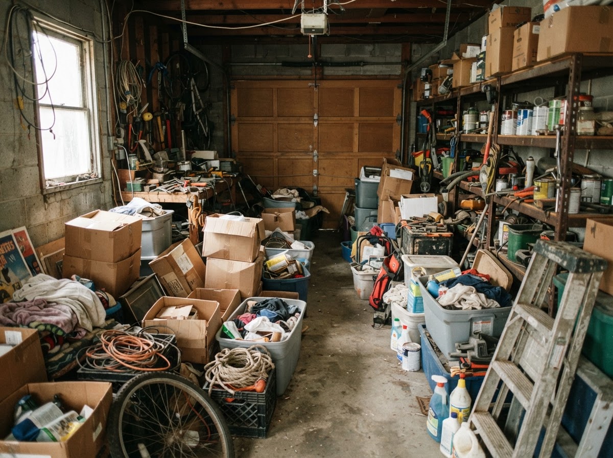 Garage cleared out and reclaimed by The Clear Out Boys