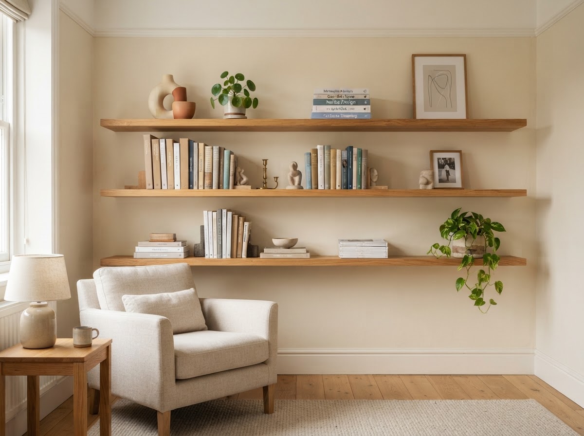 Libreros y estantes flotantes