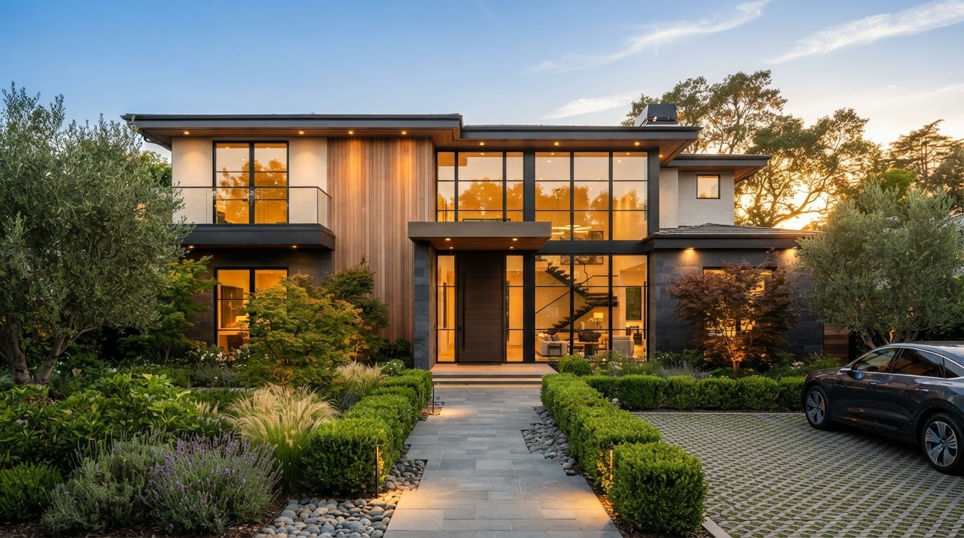 Fachada de propiedad elegante
