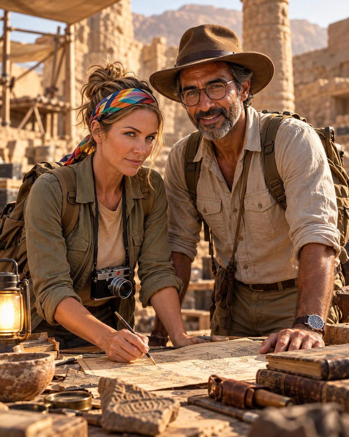 Nate & Leah, parents, explorers, and guides in the world of the story