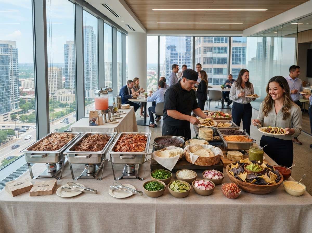 Corporate Office Lunch Catering Setup