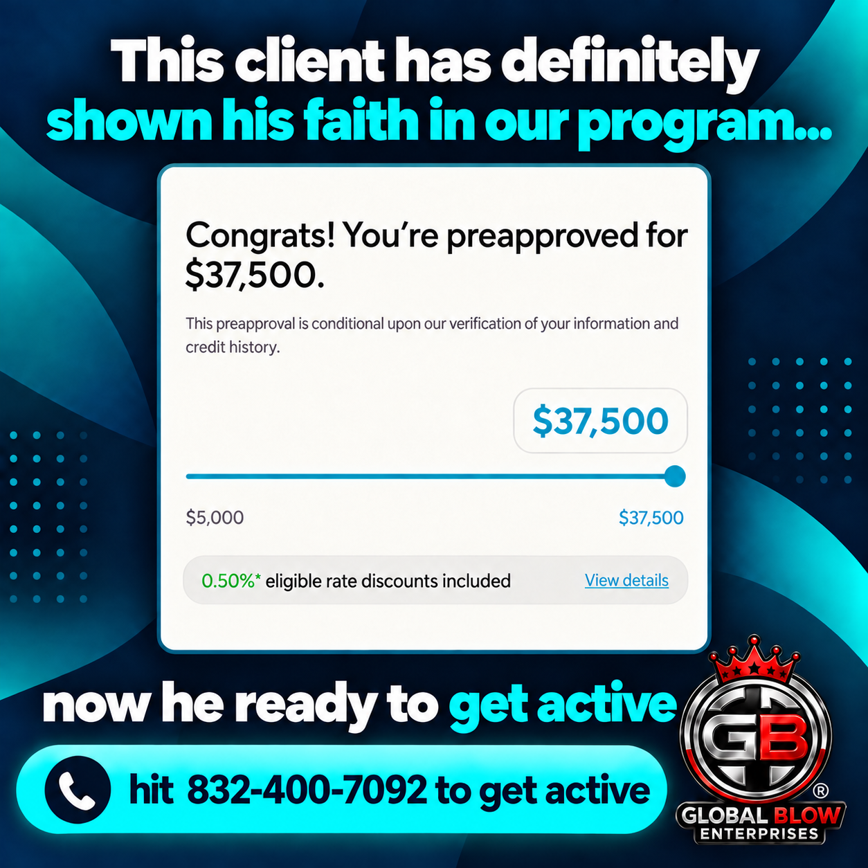 Faith in the Process Yields $37,500 Instant Preapproval