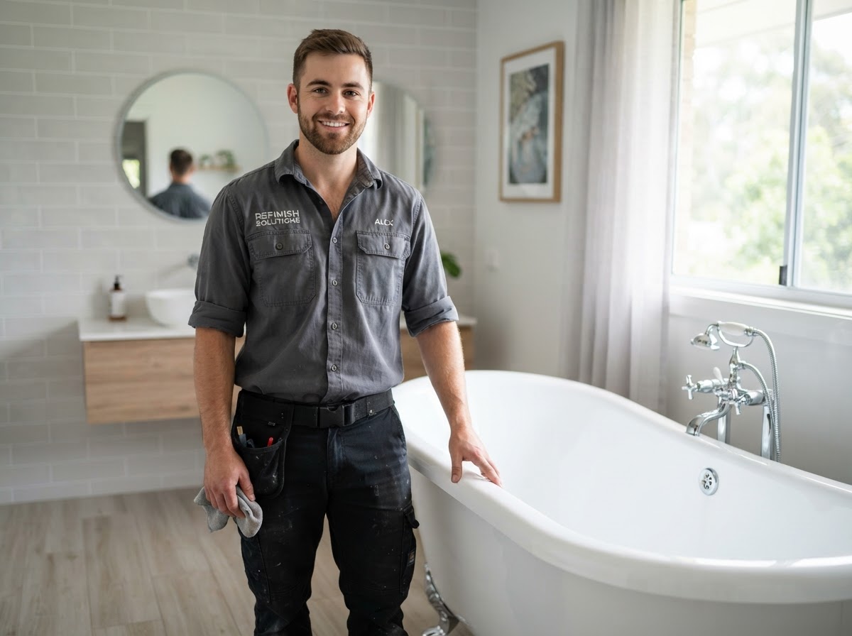 Devin K., bathtub refinishing business owner