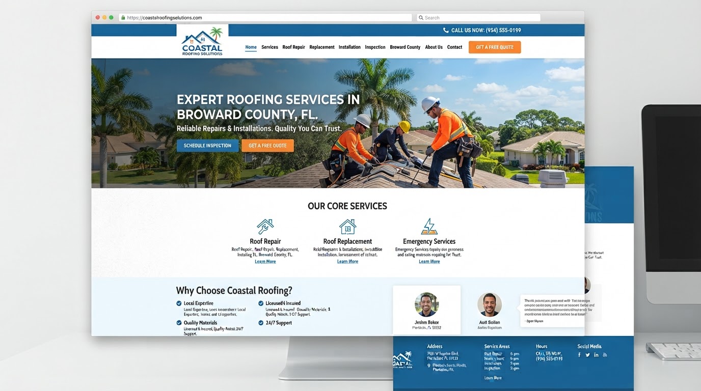 Broward Roofing Contractor — website preview