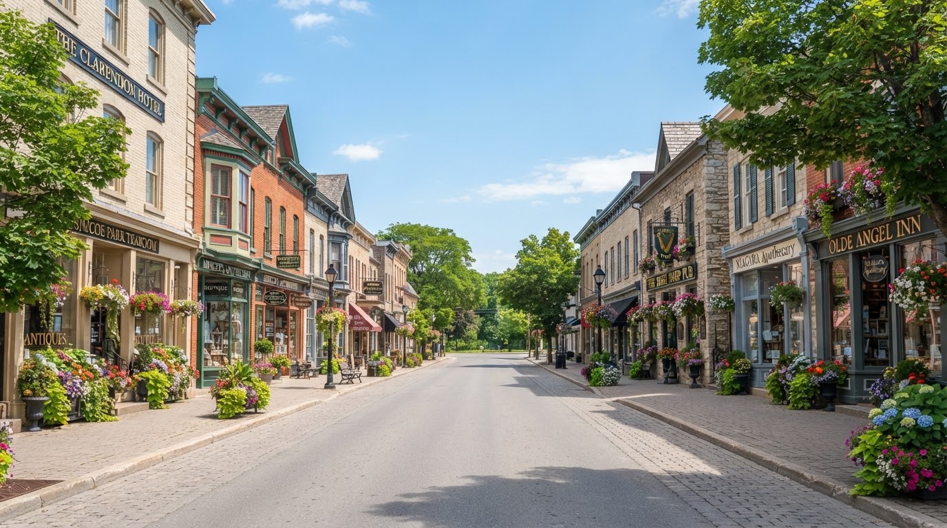 Historic Old Town main street in Niagara-on-the-Lake