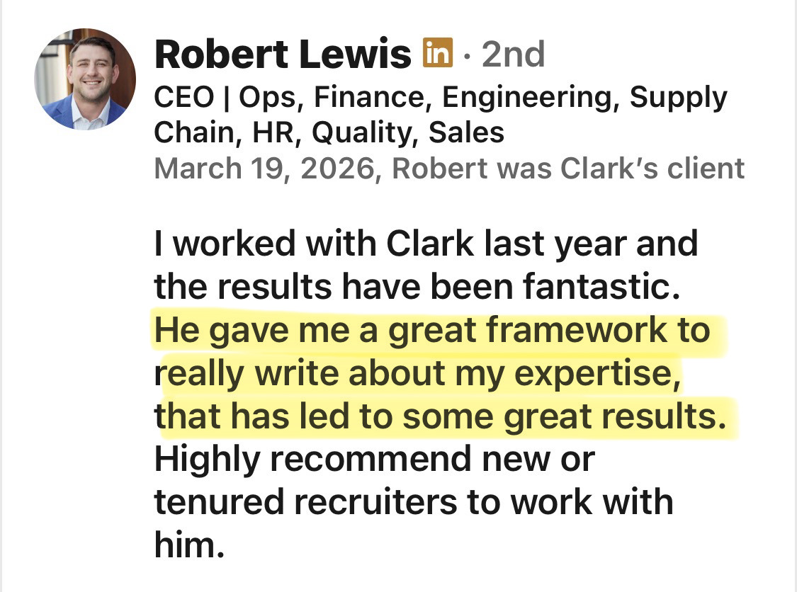 Robert Lewis client testimonial