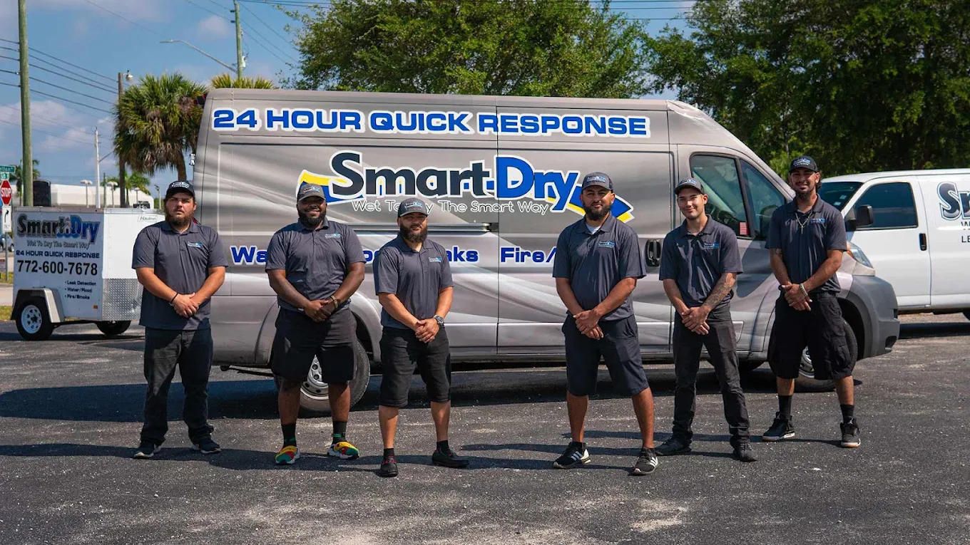 Smart Dry response team and service vehicles in St Lucie