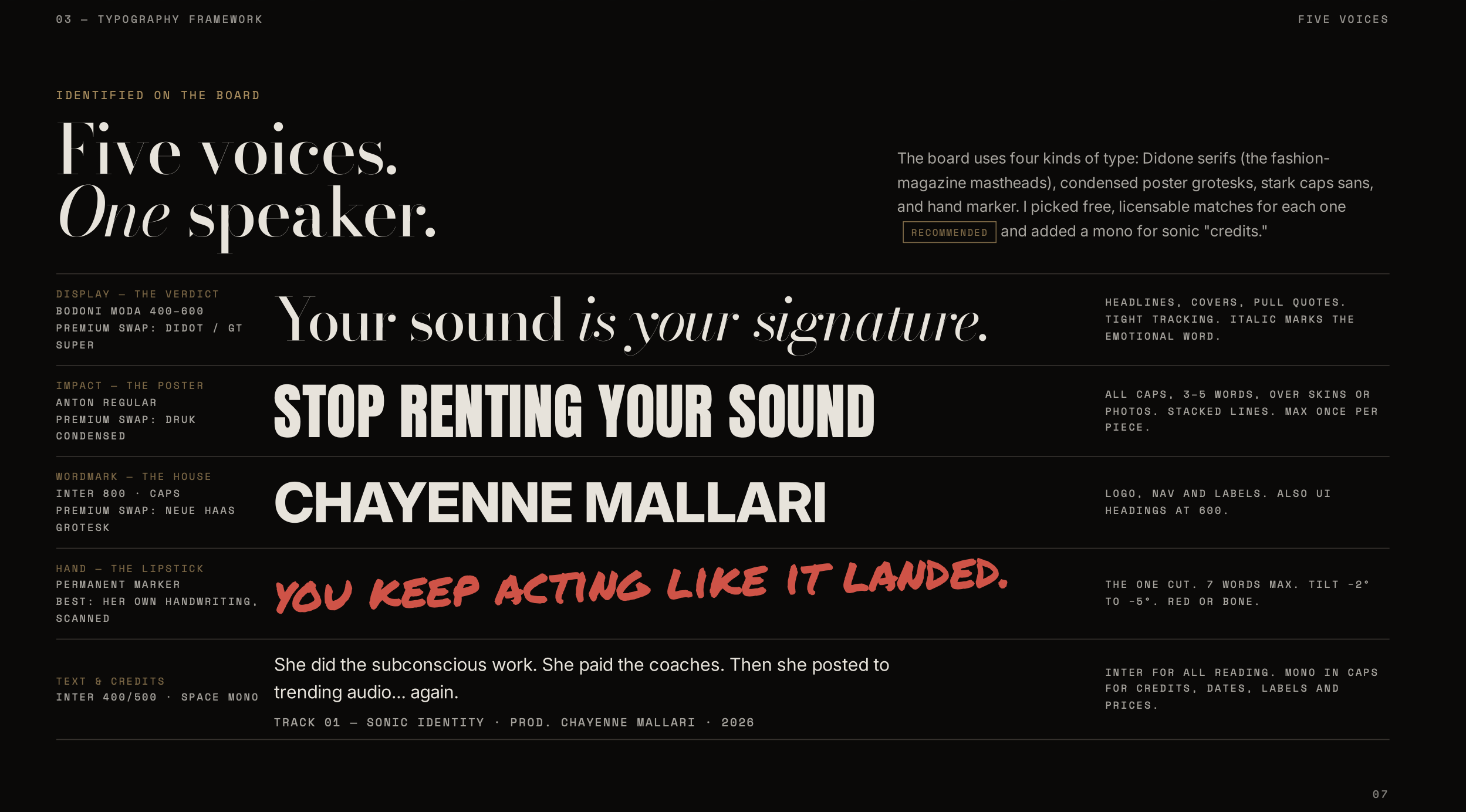 Sonic Identity collateral and waveform branding
