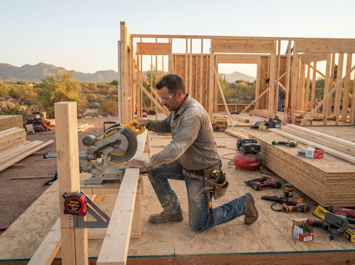 Green Springs Addition — Addition framing project in Southern Utah