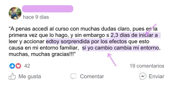 Testimonio: Sorprendida por los efectos en mi entorno familiar, si yo cambio cambia mi entorno