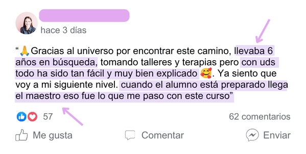 Testimonio: Todo ha sido tan fácil y muy bien explicado, voy a mi siguiente nivel