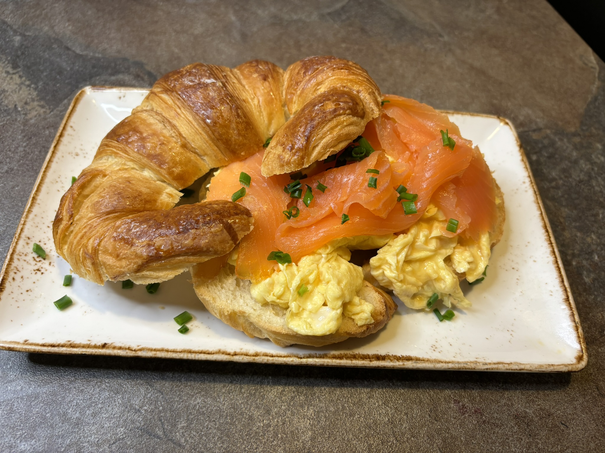 Smoked Salmon & Scrambled Egg Croissant