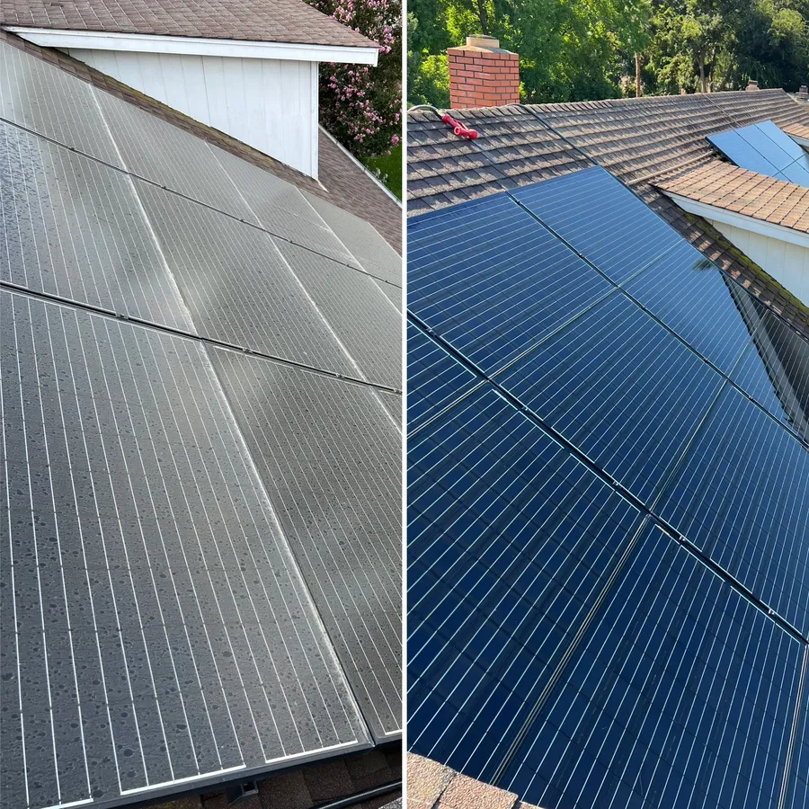 Solar panel cleaning service by Softwash & More