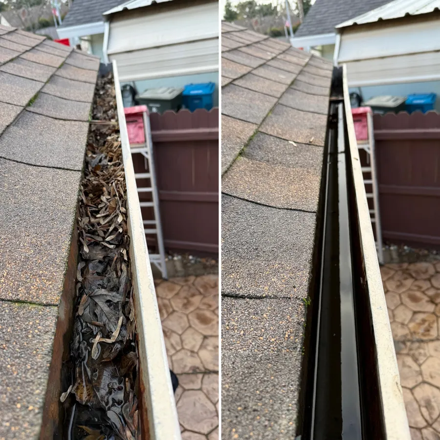 Gutter cleaning service by Softwash & More