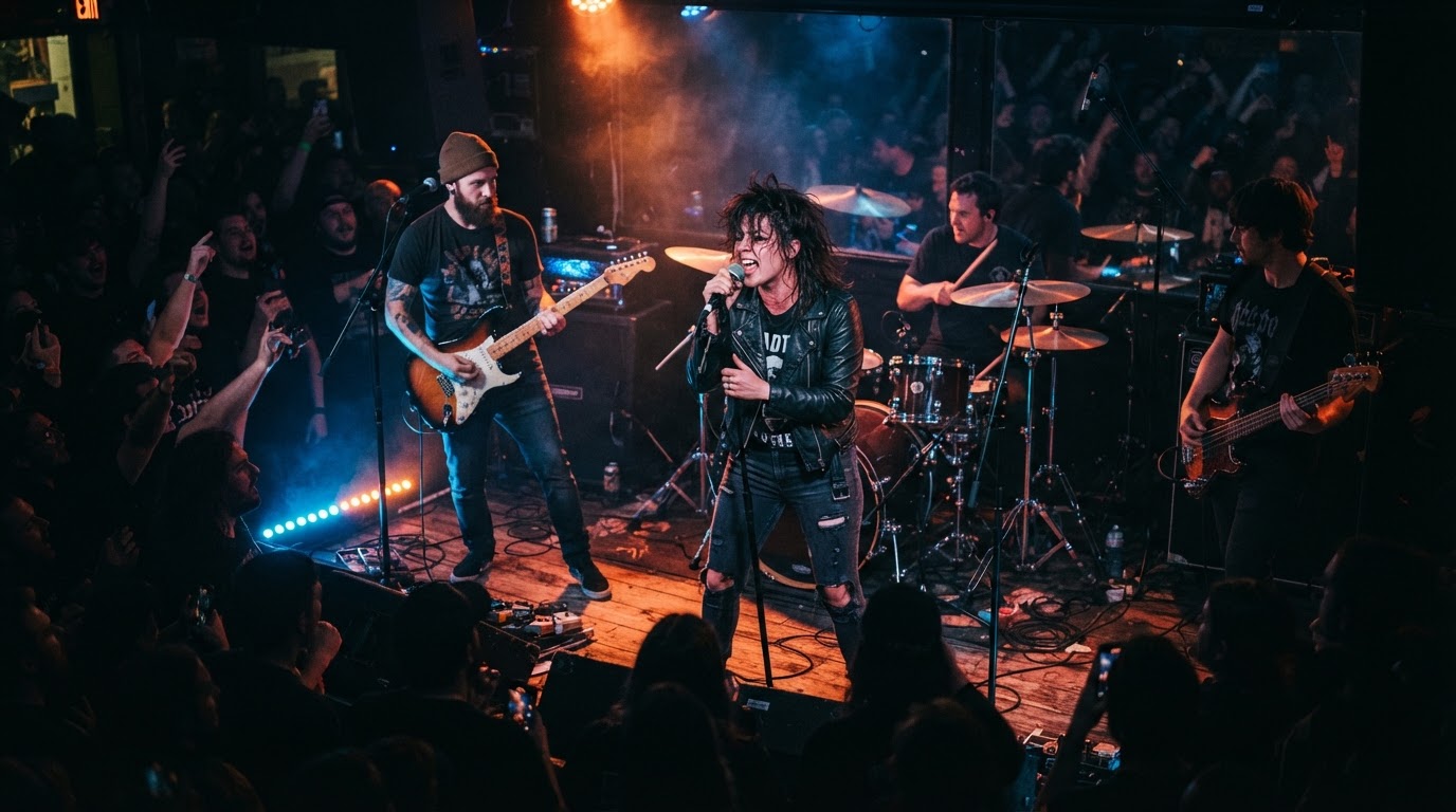 Live band performing at Parrots Bar & Grill
