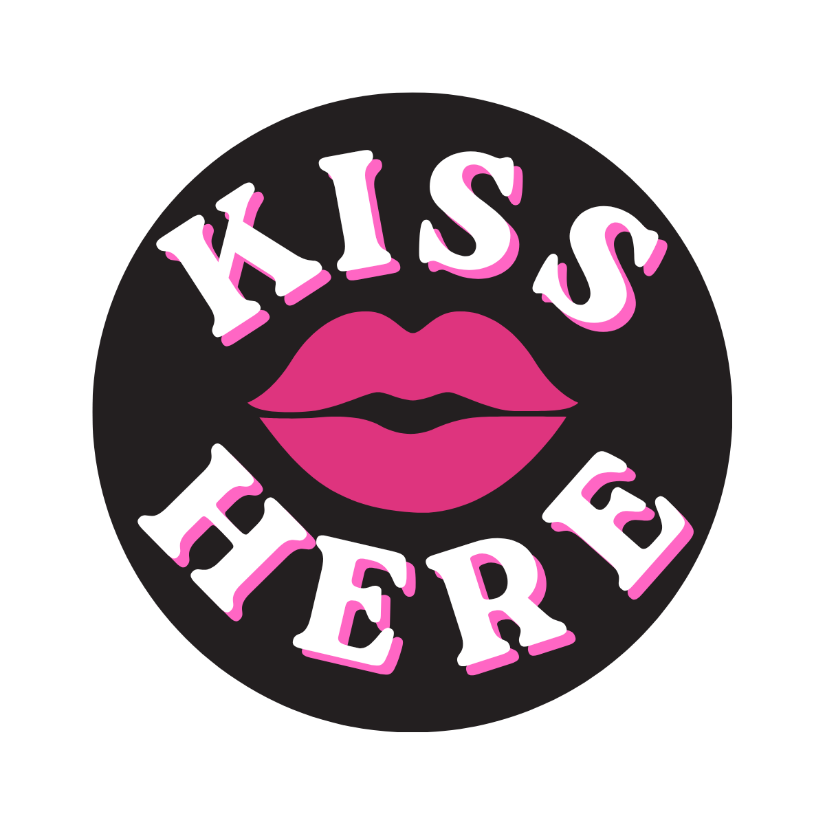 Kiss Here Lips — Circle shaped pasties