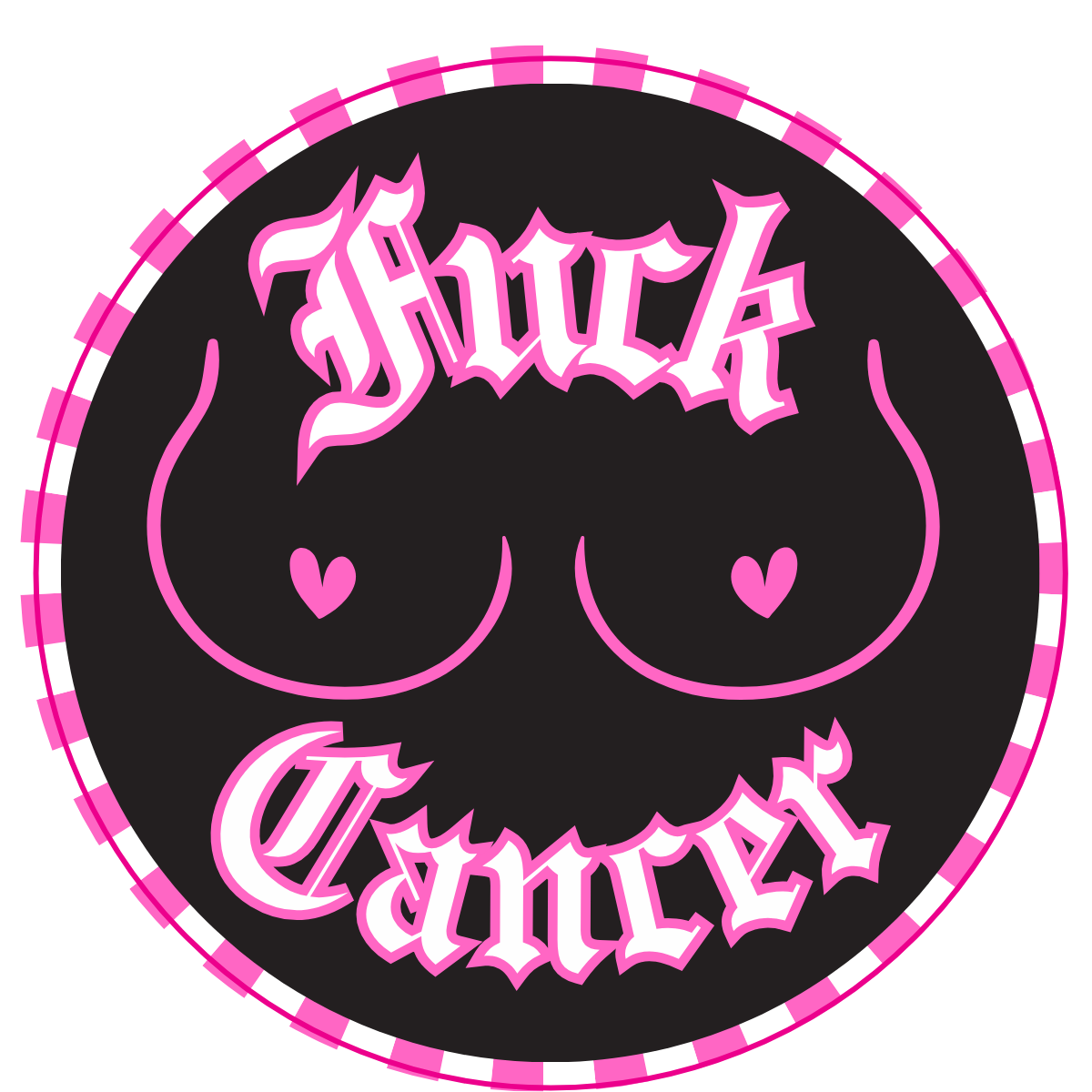 Fuck Cancer Silhouette — Circle shaped pasties