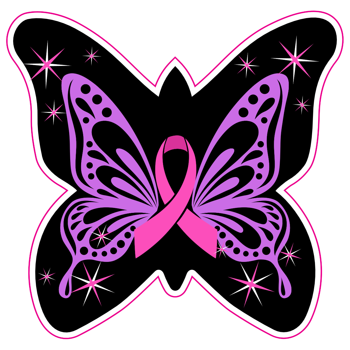 Hope Butterfly Ribbon — Butterfly shaped pasties