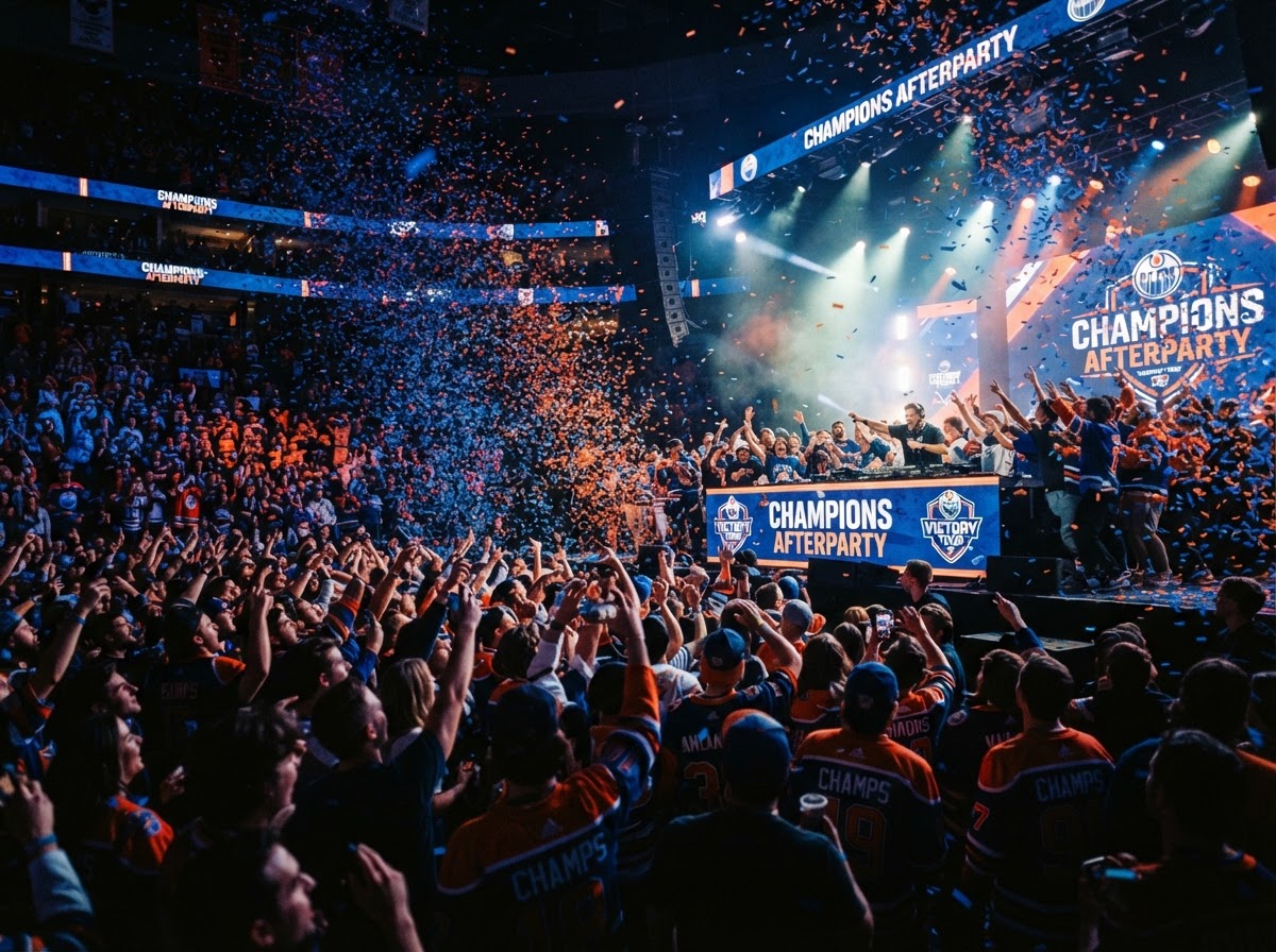 Sports event crowd with energy and celebration