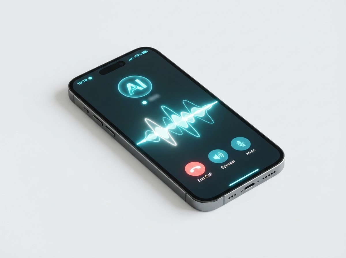 AI phone receptionist answering a call