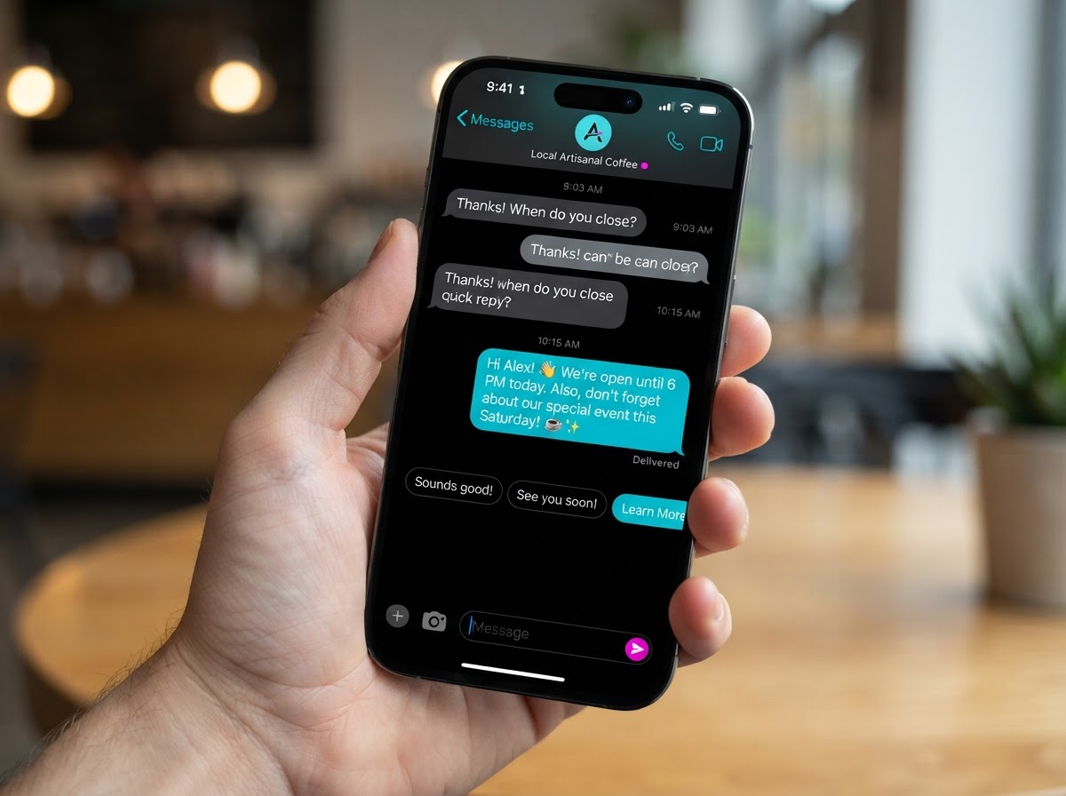 Instant text back after a missed call